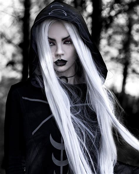 Witch with platinum hair
